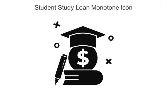 Student Study Loan Monotone Icon In Powerpoint Pptx Png And Editable Eps Format