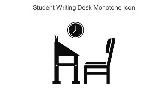 Student Writing Desk Monotone Icon In Powerpoint Pptx Png And Editable Eps Format