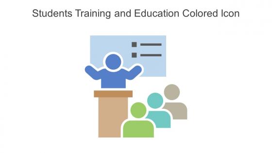 Students Training And Education Colored Icon In Powerpoint Pptx Png And Editable Eps Format