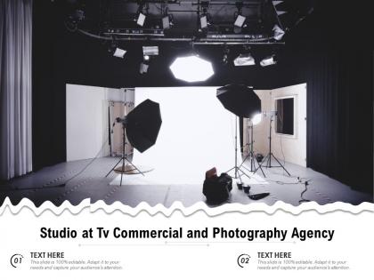 Studio at tv commercial and photography agency