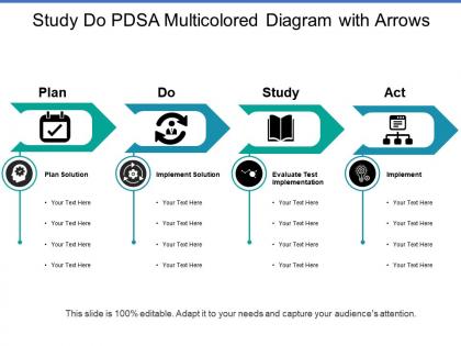 Study do pdsa multicolored diagram with arrows