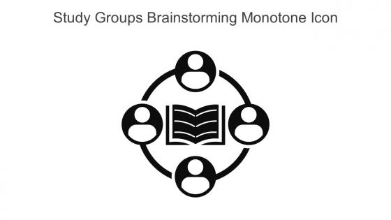Study Groups Brainstorming Monotone Icon In Powerpoint Pptx Png And Editable Eps Format