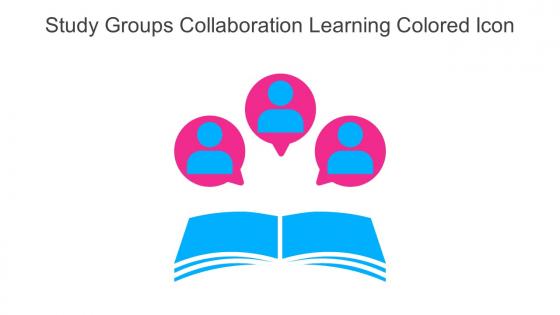 Study Groups Collaboration Learning Colored Icon In Powerpoint Pptx Png And Editable Eps Format