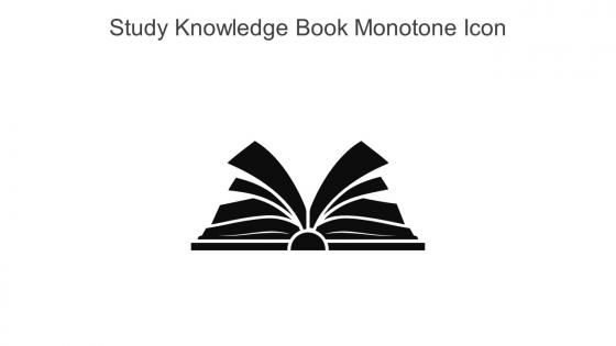Study Knowledge Book Monotone Icon In Powerpoint Pptx Png And Editable Eps Format
