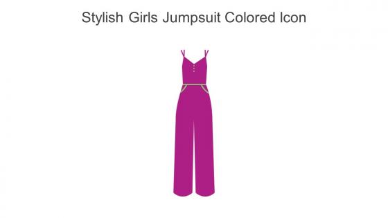 Stylish Girls Jumpsuit Colored Icon In Powerpoint Pptx Png And Editable Eps Format