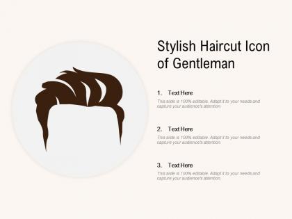 Stylish haircut icon of gentleman