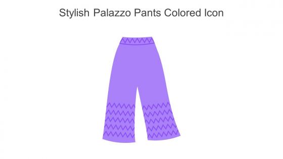 Stylish Palazzo Pants Colored Icon In Powerpoint Pptx Png And Editable Eps Format