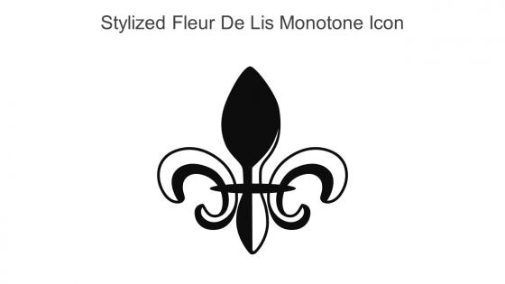 Stylized Fleur De Lis Monotone Icon In Powerpoint Pptx Png And Editable Eps Format