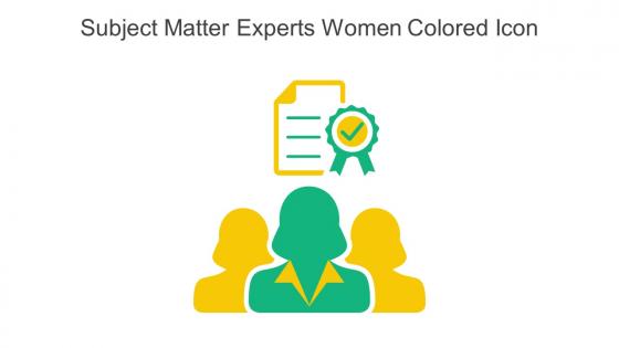 Subject Matter Experts Women Colored Icon In Powerpoint Pptx Png And Editable Eps Format