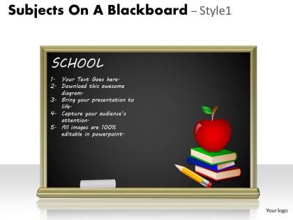 Subjects on a blackboard style 1 ppt 10