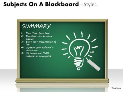 Subjects on a blackboard style 1 ppt 11