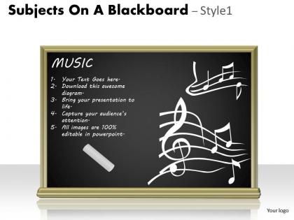 Subjects on a blackboard style 1 ppt 2