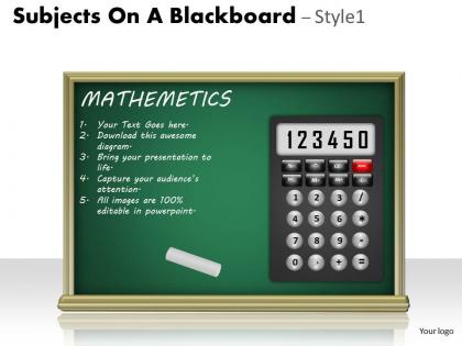 Subjects on a blackboard style 1 ppt 4