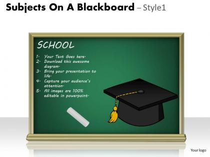 Subjects on a blackboard style 1 ppt 5