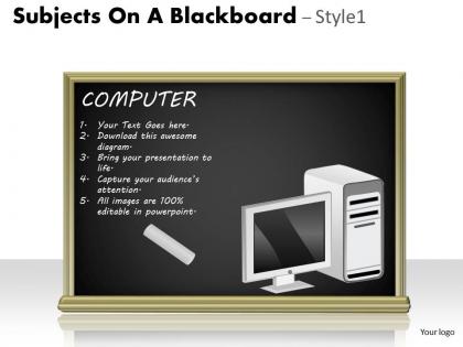 Subjects on a blackboard style 1 ppt 8