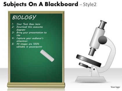Subjects on a blackboard style 2 ppt 4