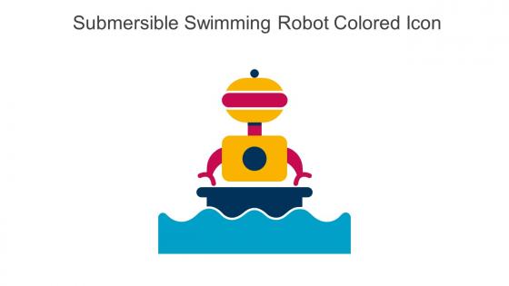 Submersible Swimming Robot Colored Icon In Powerpoint Pptx Png And Editable Eps Format