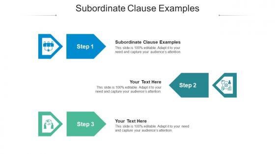 Subordinate clause examples ppt powerpoint presentation infographic template deck cpb