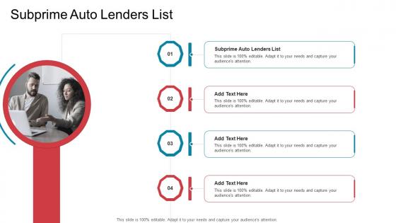 Subprime Auto Lenders List In Powerpoint And Google Slides Cpb
