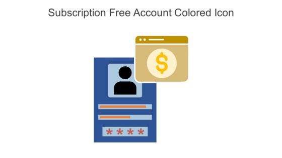 Subscription Free Account Colored Icon In Powerpoint Pptx Png And Editable Eps Format