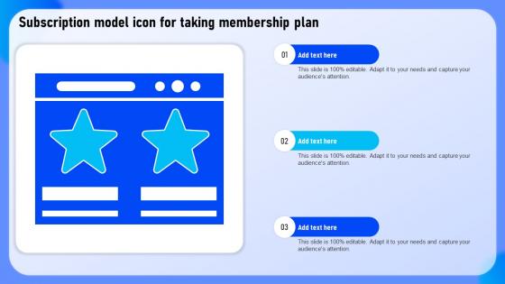 Subscription Model Icon For Taking Membership Plan