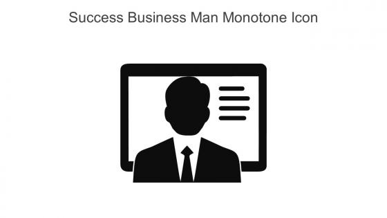 Success Business Man Monotone Icon In Powerpoint Pptx Png And Editable Eps Format