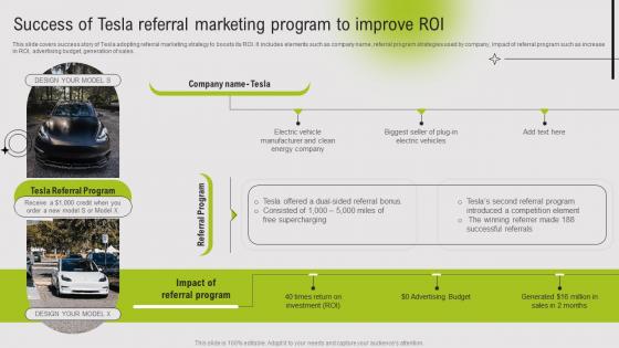 Success Of Tesla Referral Marketing Program To Improve Roi Guide To Referral Marketing