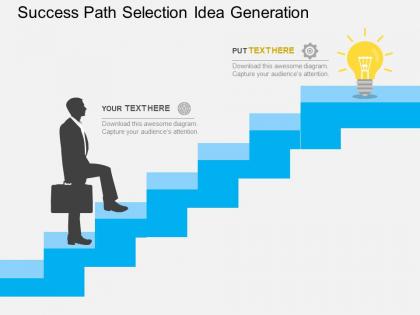 Success path selection idea generation flat powerpoint design