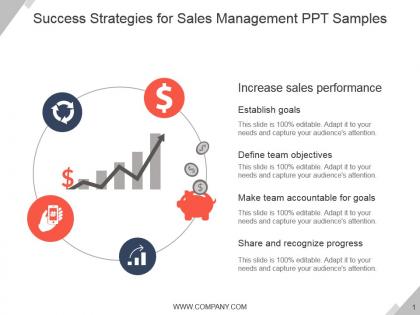 Success strategies for sales management ppt samples
