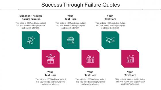 Success Through Failure Quotes Ppt Powerpoint Presentation Ideas Rules Cpb