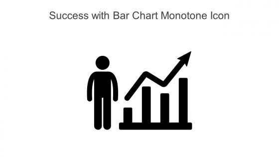 Success With Bar Chart Monotone Icon In Powerpoint Pptx Png And Editable Eps Format