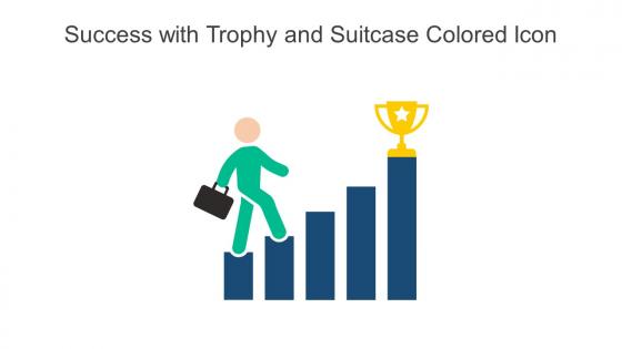 Success With Trophy And Suitcase Colored Icon In Powerpoint Pptx Png And Editable Eps Format
