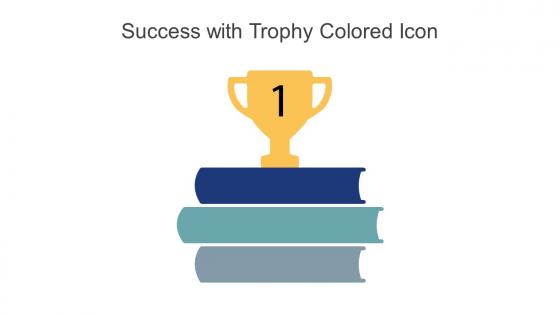 Success With Trophy Colored Icon In Powerpoint Pptx Png And Editable Eps Format