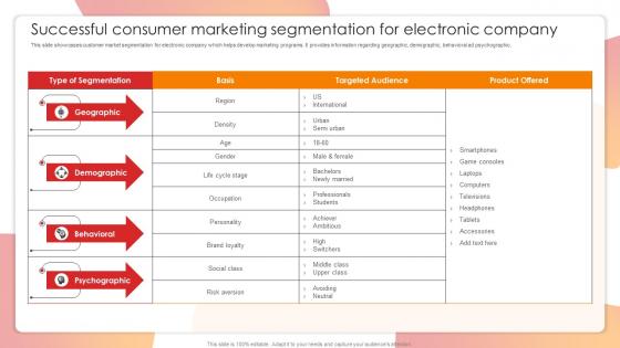 Successful Consumer Marketing Segmentation For Electronic Company