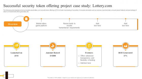 Successful Security Token Offering Project Case Study Lottery Com Security Token Offerings BCT SS