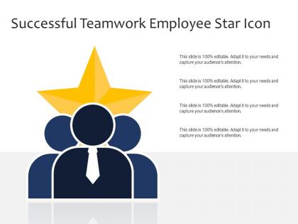 Successful teamwork employee star icon