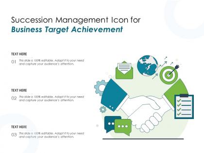 Succession management icon for business target achievement