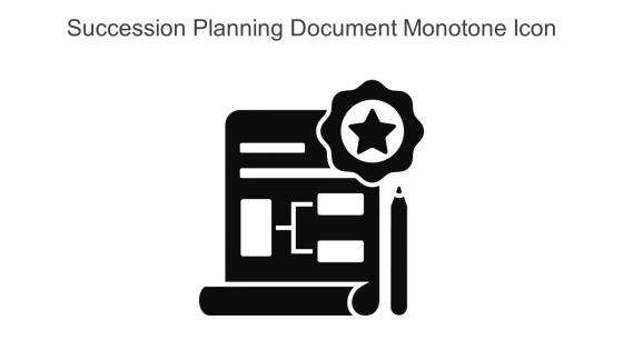 Succession Planning Document Monotone Icon In Powerpoint Pptx Png And Editable Eps Format