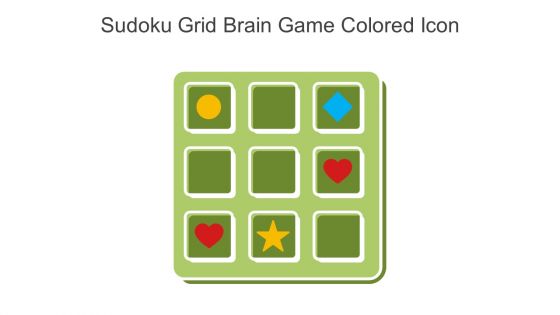 Sudoku Grid Brain Game Colored Icon In Powerpoint Pptx Png And Editable Eps Format