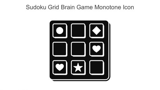 Sudoku Grid Brain Game Monotone Icon In Powerpoint Pptx Png And Editable Eps Format
