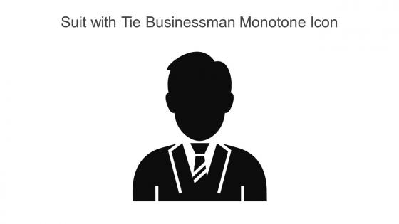 Suit With Tie Businessman Monotone Icon In Powerpoint Pptx Png And Editable Eps Format