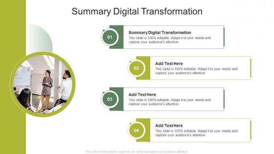 Summary Digital Transformation In Powerpoint And Google Slides Cpb