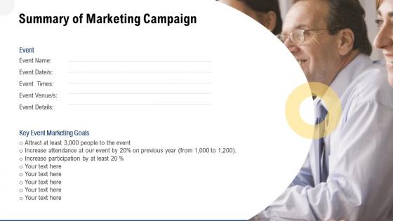 Summary of marketing campaign ppt slides download