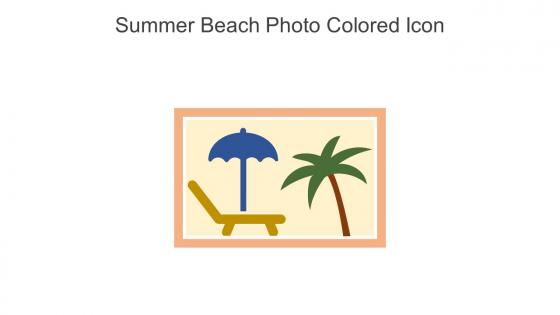 Summer Beach Photo Colored Icon In Powerpoint Pptx Png And Editable Eps Format