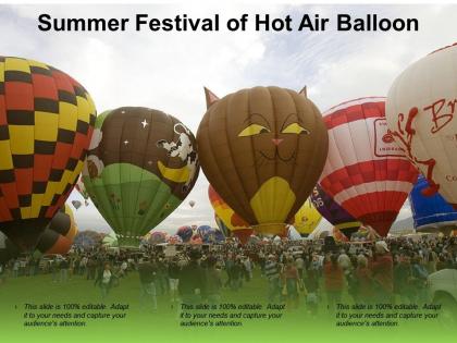 Summer festival of hot air balloon