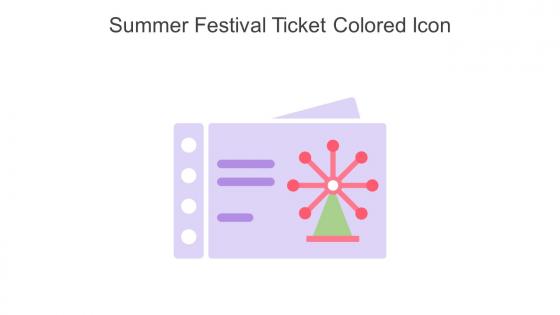 Summer Festival Ticket Colored Icon In Powerpoint Pptx Png And Editable Eps Format