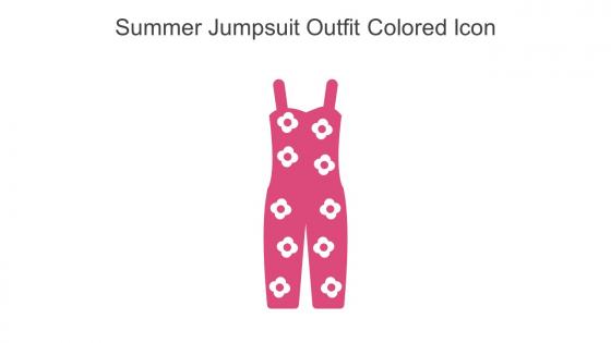 Summer Jumpsuit Outfit Colored Icon In Powerpoint Pptx Png And Editable Eps Format