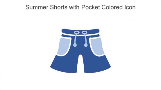 Summer Shorts With Pocket Colored Icon In Powerpoint Pptx Png And Editable Eps Format