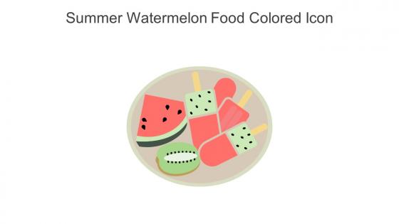 Summer Watermelon Food Colored Icon In Powerpoint Pptx Png And Editable Eps Format