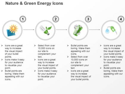 Sun cfl fuel green energy ppt icons graphics